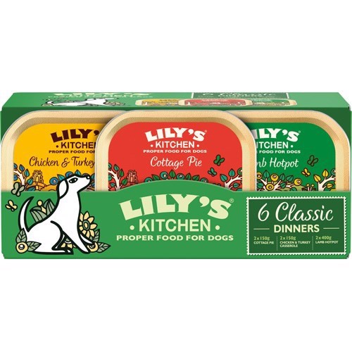 Lilys Kitchen Classic Dinner Trays Multipack, 6 x 150g