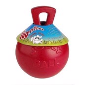 Jolly Tug-N-Toss punkterfri og holdbar bold, rød, 15 cm