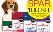 Tilbud p� hundefoder - spar 100 kr. p� Royal Canin foder