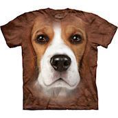 T-shirt med k�mpe Beagle ansigt