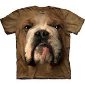 T-shirt med k�mpe Bulldog ansigt