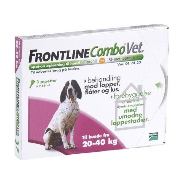 Frontline loppemiddel til hunde 2040 kg billigste i DK