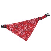 R�d Nylon halsb�nd med R�d bandana