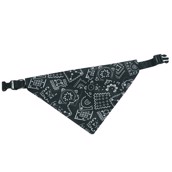 Sort Nylon halsb�nd med sort bandana
