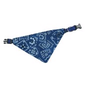 Bl� Nylon halsb�nd med bl� bandana