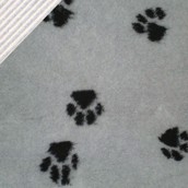 Vet Bed hundet�ppe med gummiunderlag, gr�t/sort