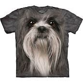 T-shirt med k�mpe Shih Tzu ansigt