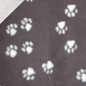 Vet Bed hundet�ppe med gummiunderlag, gr�t/hvidt
