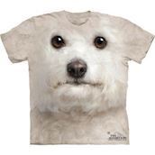 T-shirt med k�mpe Bichon Fris� ansigt
