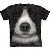 T-shirt med Border Collie ansigt