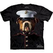 T-shirt med Bulldog Marine motiv