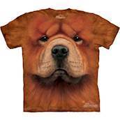 T-shirt med Chow Chow ansigt