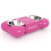 Dog Bone Bowl,  Pink, Large