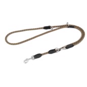 Rund f�rerline med indv�vet refleks, brun