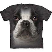 T-shirt med k�mpe Fransk Bulldog ansigt