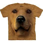T-shirt med k�mpe Golden Retriever ansigt