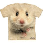 T-shirt med k�mpe hamster ansigt