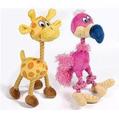 Plysbamse med reb, giraf