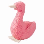 Hvalpebamse i immiteret lammepels, svane