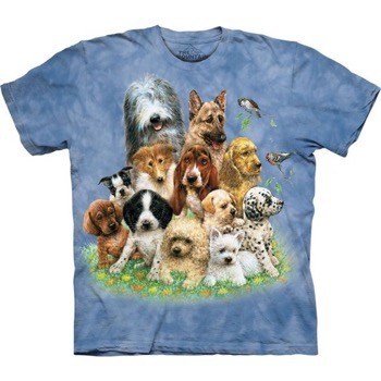 T-shirt med hundehvalpe