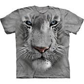 T-shirt med k�mpe hvid tiger