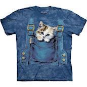 T-shirt med killing i overalls