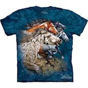 T-shirt med l�bene vilde heste