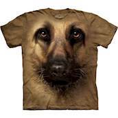 T-shirt med k�mpe Sch�fer ansigt