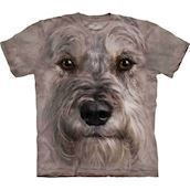 T-shirt med k�mpe Dv�rgschnauzer ansigt