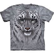 T-shirt med sne leopard motiv
