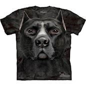 T-shirt med Sort Pitbull ansigt