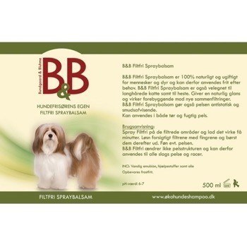 B&B Filtfri Spraybalsam, 500 ml