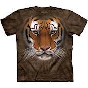 T-shirt med k�mpe tiger ansigt