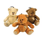 Plysbamse med lapper - s�d og bl�d