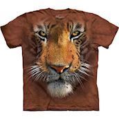 T-shirt med k�mpe tiger ansigt