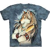 T-shirts med indianer ulv