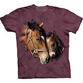 T-shirt med stort heste motiv