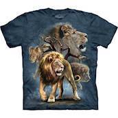 T-shirt med stort l�ve motiv