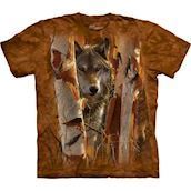 T-shirt med ulv i skoven