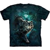 T-shirt med ulve i natten