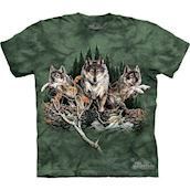 T-shirt med ulve collage