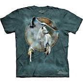 T-shirts med ulve i dr�mmefanger