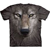 T-shirt med k�mpe ulve ansigt