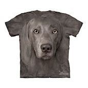T-shirt med k�mpe Weimaraner ansigt