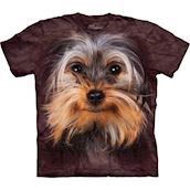 T-shirt med k�mpe Yorkshire Terrier ansigt