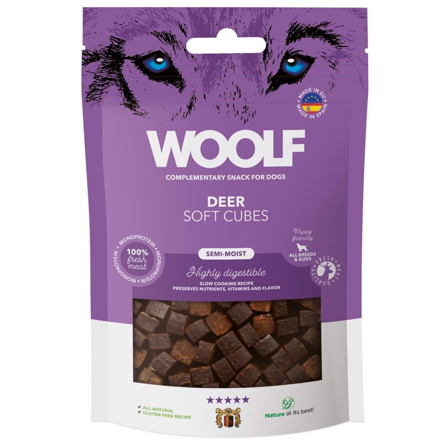 Woolf Soft Cubes Deer, 100g