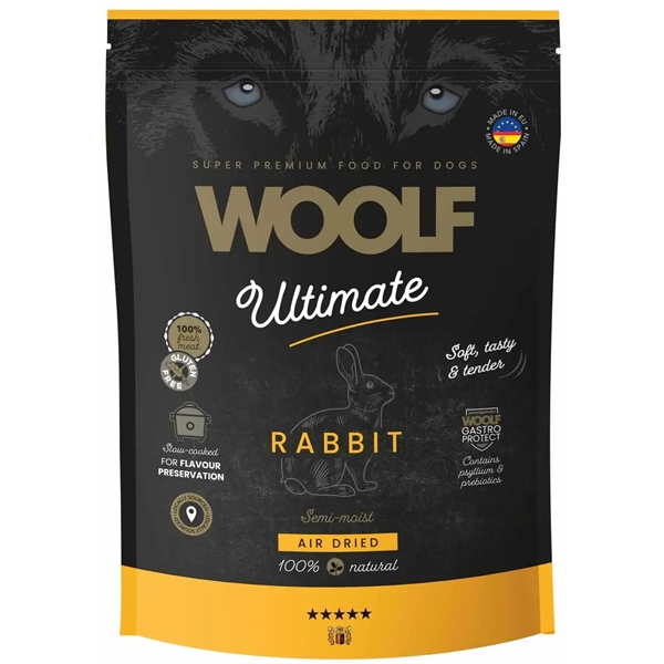 Woolf Ultimate Rabbit semi-moist hundefoder, 1 kg