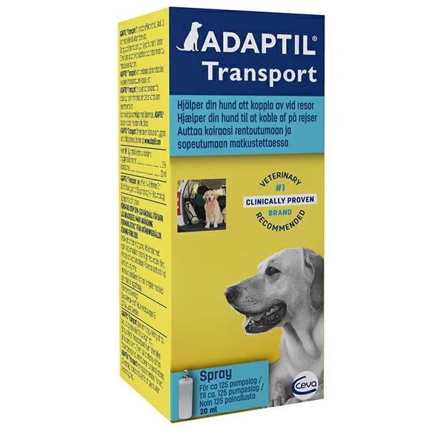 ordlyd Sequel Humoristisk Adaptil transport Spray - Hjælper med at gøre din hund mere tryg og rolig,  når I er på farten