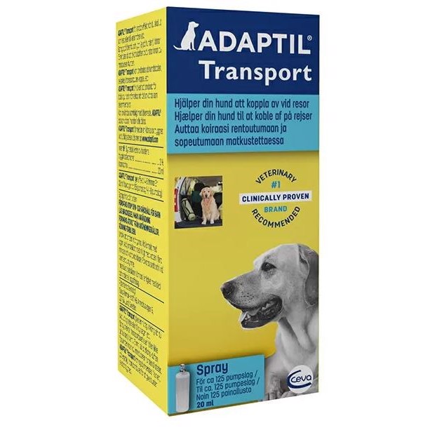 Adaptil transport Spray - Hjælper med at gøre hund mere tryg rolig, når I er på farten