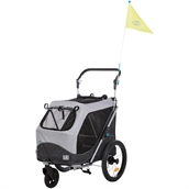 Cykeltrailer til hunde, Quick-fold, hunde op til 22kg